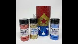 Easy Wonder Woman Glitter Tumbler and HTV Decal Application