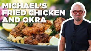 Michal Symon's Mother-in-Law's Fried Chicken and Okra | Symon's Dinners Cooking Out | Food Network