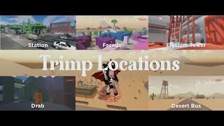 Evade | Unique Trimp locations | Drab, Desert Bus, Station, Facade, Elysium Tower