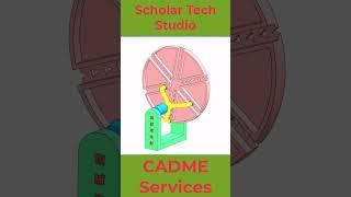 Three-crank turntable mechanism principle animation #solidworkstutorialsforbegineer#mechanicaldesign