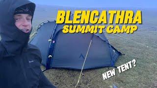 Camping on the summit of Blencathra in the Lake District! 868m, New Tent & Strong Winds