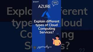 Explain different types of Cloud Computing Services | Azure Shorts | Jayant Tripathy #azure #shorts