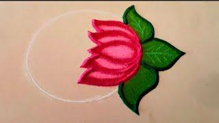 2025 New Year rangoli design. New year rangoli . 2025 rangoli design. Easy rangoli for 2025