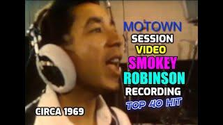 Smokey Robinson in recording hit song in Studio A at the Motown Hitsville Studio, Circa 1969