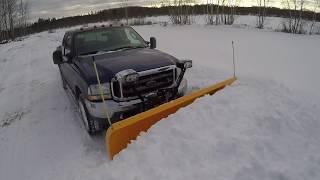 Plowing Snow With Meyer Diamond Edge 7.5' Plow and Ford F-250