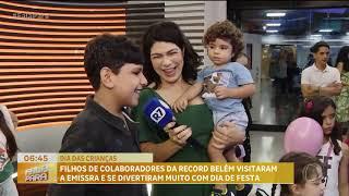 Filhos de Colaboradores da Record Belém Têm Dia de Festa na Emissora