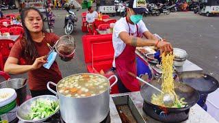 Full of Orders! Non-Stop Cooking! Famous Fried Rice, Mie Cha, Mie Katang in Orussey Market