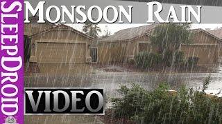 ►10 Hours of Rain in the Summer | Monsoon RAIN & THUNDER in the Street | Rain Sound for Sleeping