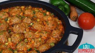 ALBÓNDIGAS DE CARNE CON VERDURAS - Loli Domínguez - Recetas - cocina - comida -  paso a paso