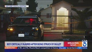 Child struck by bullet while watching fireworks in South L.A.