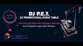 DJ Table with Wireless Remote and Foldable Legs withWheels. ( Motorized Poles ) Video 2