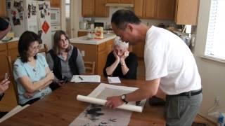 Henry Li Teaches a Live Workshop on Wet Mounting of Chinese Painting on Rice Paper