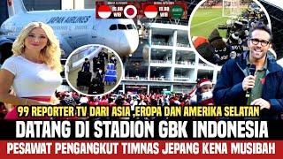 Puluhan Wartawan Stasiun TV Luar Negeri Datang di GBK -Pesawat Timnas Jepang Tertimpa Musibah 