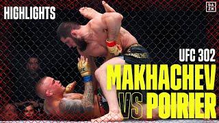 Islam Makhachev vs Dustin Poirier | UFC 302 | DAZN Highlights