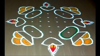 9*9 beautiful sankranthi festival rangoli  traditional rangoli  sankranthi kolam 