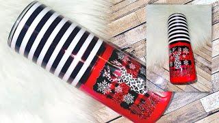 Stripes Black and White Tumbler Tutorial