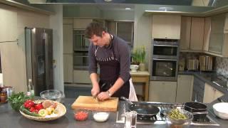 Arthur Potts Dawson makes organic stuffed red peppers