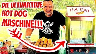 100 HOT DOGS !!!- KRASSER HOTDOG MAKER im TEST — Klaus grillt