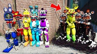 CAN FREDDY AND THE ANIMATRONIKS SAVE THE MONGLE FROM FREDDY'S MOLDEN ARMY ? GTA 5 FNAF CARTOONS