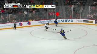 Adam Engstrom Plays - WJC Hockey 2023 - Sweden vs Germany - 2022-12-27 - Part2of2 (Muted)