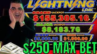 $250 Max Bet Bonus & EPIC JACKPOTS On Lightning Link Slot