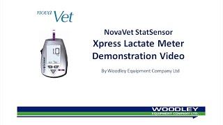 NovaVet Lactate Meter Demonstration