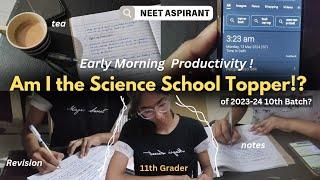 Am I the Science School Topper!? (100/100)  | Early Morning Productivity | NEET ASPIRANT 🩵