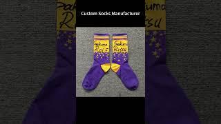 These are custom crew socks we produce before #customsocks #crewsock #personalizedsock #socksfactory