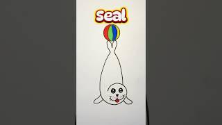 How to draw a Seal easy  Step by step Drawing