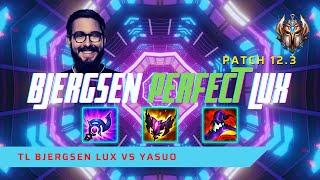 BJERGSEN PERFECT GAME ON LUX! - TL Bjergsen Plays Lux Mid Lane vs Yasuo! | LoL Patch 12.3