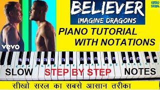 Believer - Imagine Dragons Piano Tutorial Step By Step With Notes