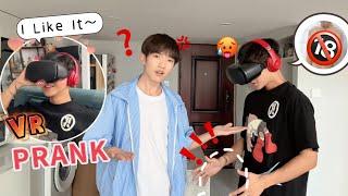 Showing My Boyfriend Indescribable Video In VR He Gets Really Excited?!  Cute Gay Couple Prank