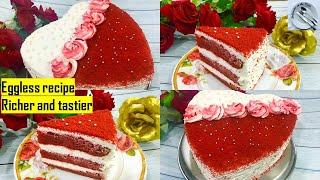 valentine's day special | my anniversary special Red velvet cake| eggless cake recipe | easy cake