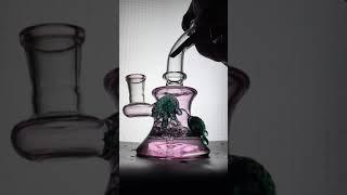 Mini Glass Bong with Showerhead Perc & 3 color can choose HD12