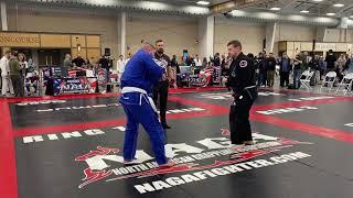 2020 Naga Nashville. Masters division white belt heavyweight. Match 2/3.