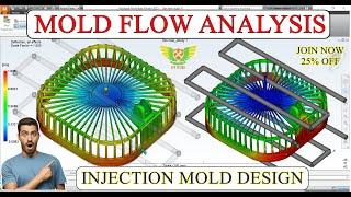 MOLD FLOW ANALYSIS TUTORIAL  Plastic flow simulation in Autodesk  #moldflow