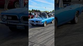 1969 Plymouth Barracuda Convertible Classic Car Drive By M1 Concourse Cars and Coffee 2024