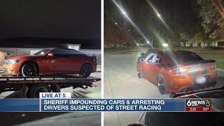 Sheriff impounding cars and arresting drivers suspected of street racing