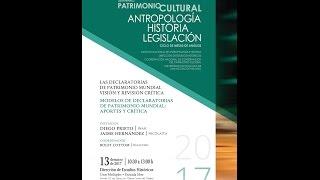 13 de marzo de 2017. Seminario patrimonio cultural, antropología, historia y legislación