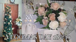 VLOGMAS DAY 18&19|Days In The Life| Re-Decorating The Christmas Tree |Dining Table Setup