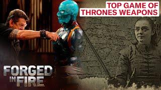 TOP 5 GAME OF THRONES WEAPONS (Arya's Needle, Jon Snow's Sword, & More!)