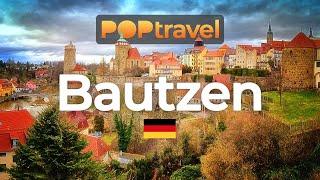 BAUTZEN, Germany  - City of Towers Winter Tour - 4K with captions