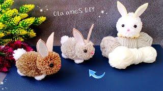  Super Easy Cute Bunny Making Idea ️ DIY Rabbit Symbol 2023 with Yarn Woolen Bunny Making at Home