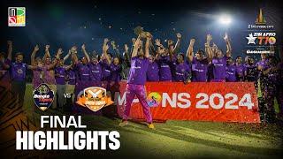 Zim Afro T10 Season 2 Final Highlights I Jo'burg Bangla Tigers vs CT Samp Army