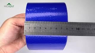 Синий скотч для ремонта тентов тарпаулин 8 см х 8 м, толщина 300 мкм, клейкая лента для ткани ПВХ