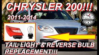 How To Change Tail Light Assembly & Reverse Bulb 2011-2014 Chrysler 200 2.4L I4 3.6L V6 Replacement