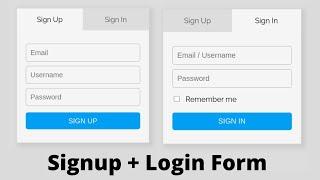 How to Create Signup & Login Form using HTML, CSS & JavaScript