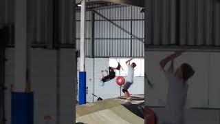 COOLEST BACKFLIP COMBO AT THE VILLAGE SKATEPARK!!! - scooterX