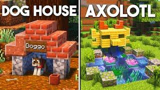 Minecraft: 5+ Simple Pet Houses!