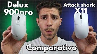 Qual é o Melhor Mouse do Aliexpress - Delux M900 pro VS Attack Shark X11